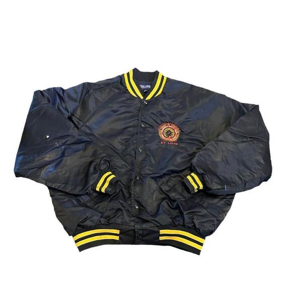 Vintage King Louie Embroidered Union Engineering St Louis Bomber Jacket 2XL USA﻿ - Picture 1 of 11